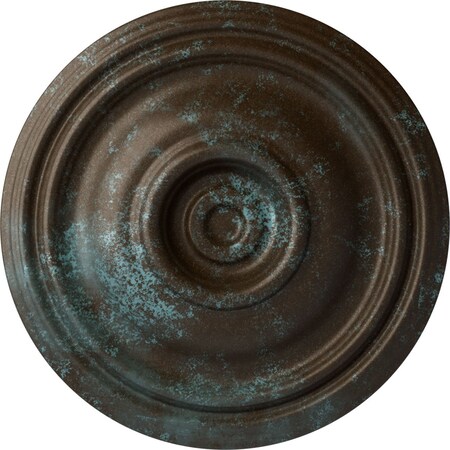 Ekena Millwork Traditional Ceiling Medallion (Fits Canopies up to 4"), 14 3/4"OD x 1 3/4"P, Bronze Blue Patina CM14TRBBS